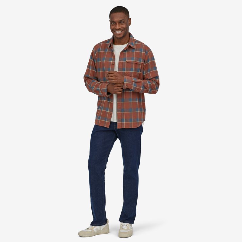 Patagonia Men's Long-Sleeved Cotton in Conversion Fjord Flannel Shirt - Graft: Sisu Brown