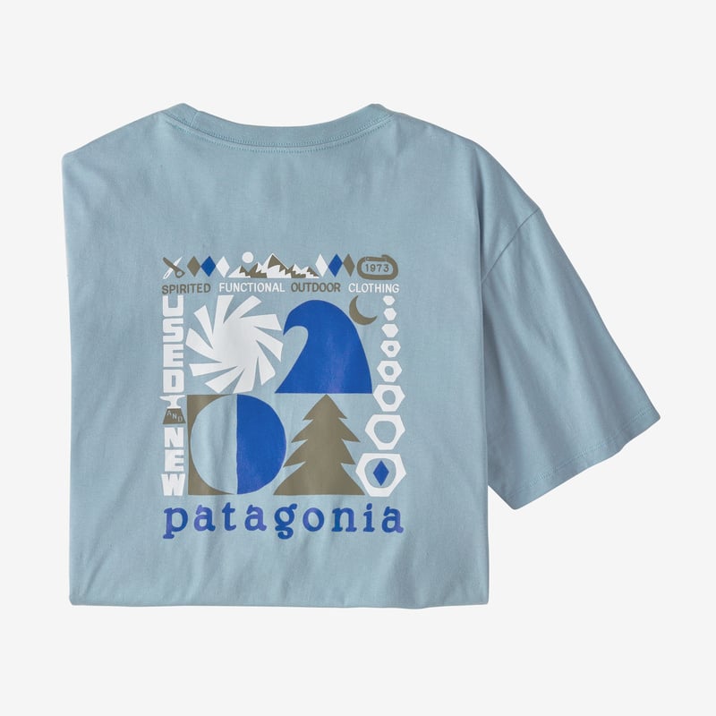 Patagonia Spirited Seasons Organic T-Shirt - Steam Blue