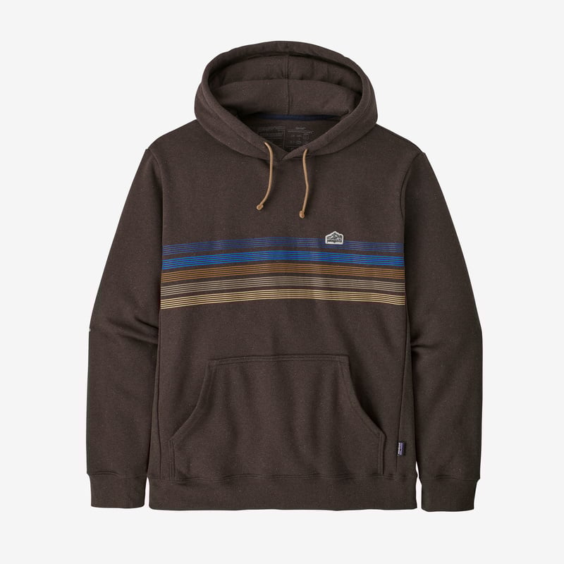 Patagonia Line Logo Ridge Stripe Uprisal Hoody - Cone Brown