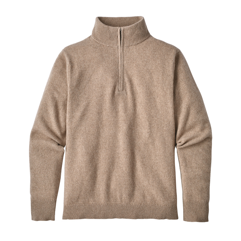 Patagonia Men's Recycled Cashmere 1/4-Zip Sweater - Mojave Khaki