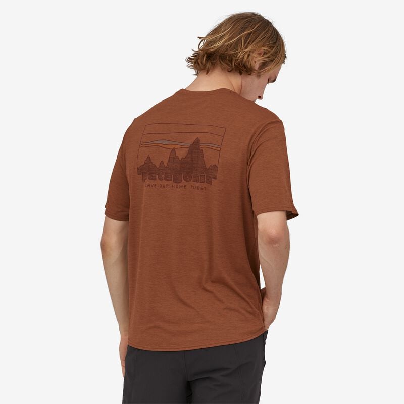 Patagonia Men's Capilene® Cool Daily Graphic Shirt - 73 Skyline: Sisu Brown X-Dye