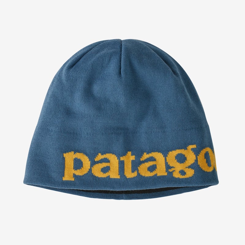 Patagonia Beanie Hat - Logo Belwe Knit: Wavy Blue