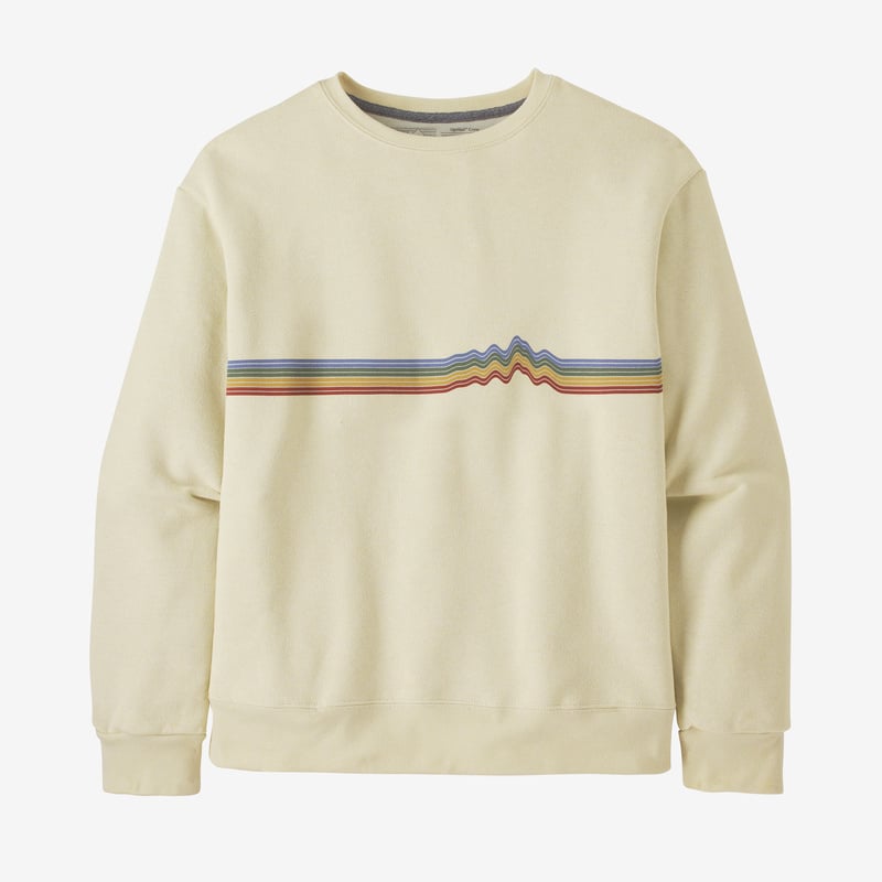 Patagonia Women's Ridge Rise Stripe Uprisal Crew Sweatshirt - Birch White