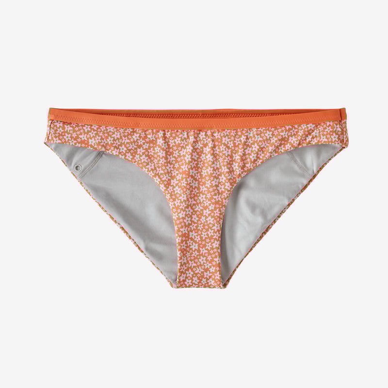 Patagonia Women's Nanogrip Bikini Bottoms - Bell Flower: Tigerlily Orange