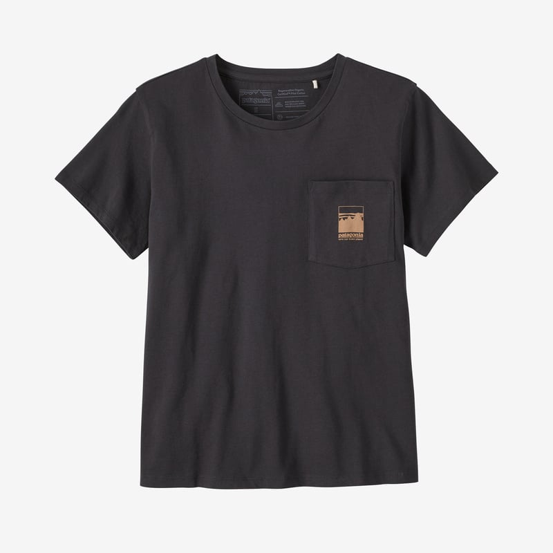 Patagonia Women's Alpine Icon Regenerative Organic Certified™ Cotton Pocket T-Shirt - Ink Black