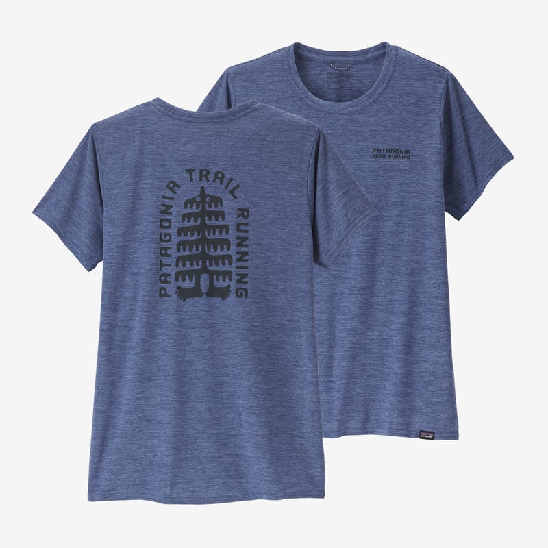 Patagonia Women's Capilene® Cool Daily Graphic Shirt - Tree Trotter: Current Blue X-Dye
