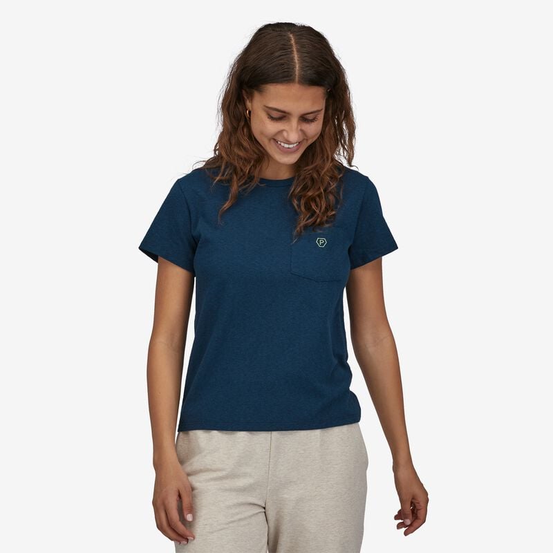 Patagonia Women's Clean Climb Bloom Pocket Responsibili-Tee® - Wyoming Green