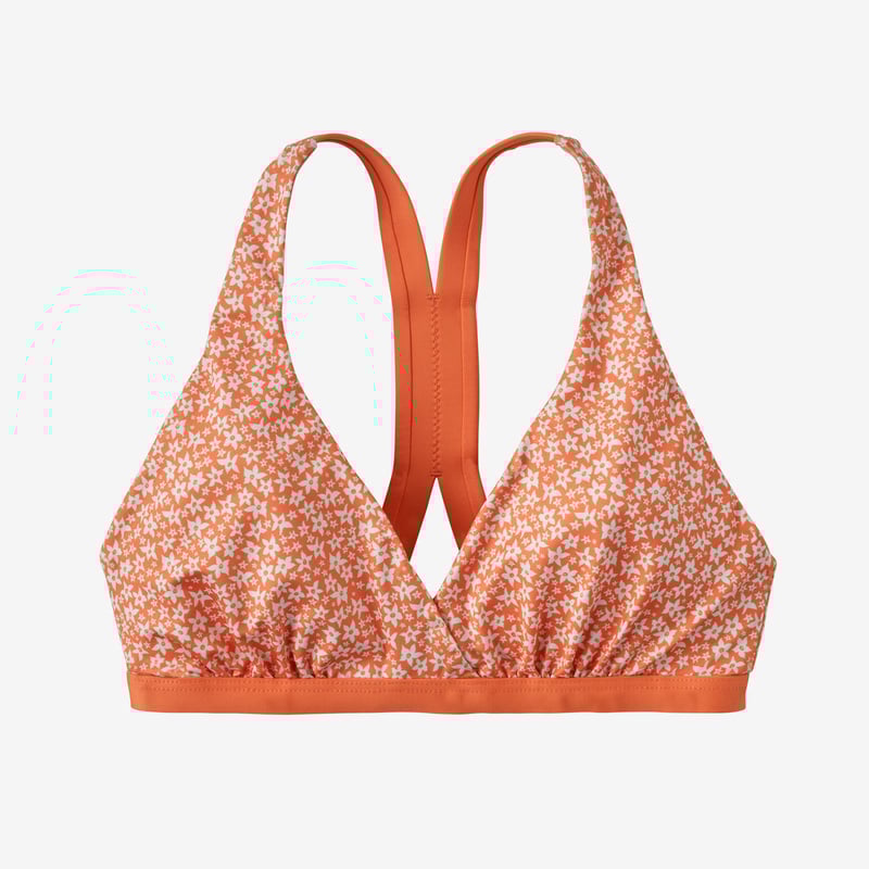 Patagonia Women's Bottom Turn Racerback Bikini Top - Bell Flower: Tigerlily Orange