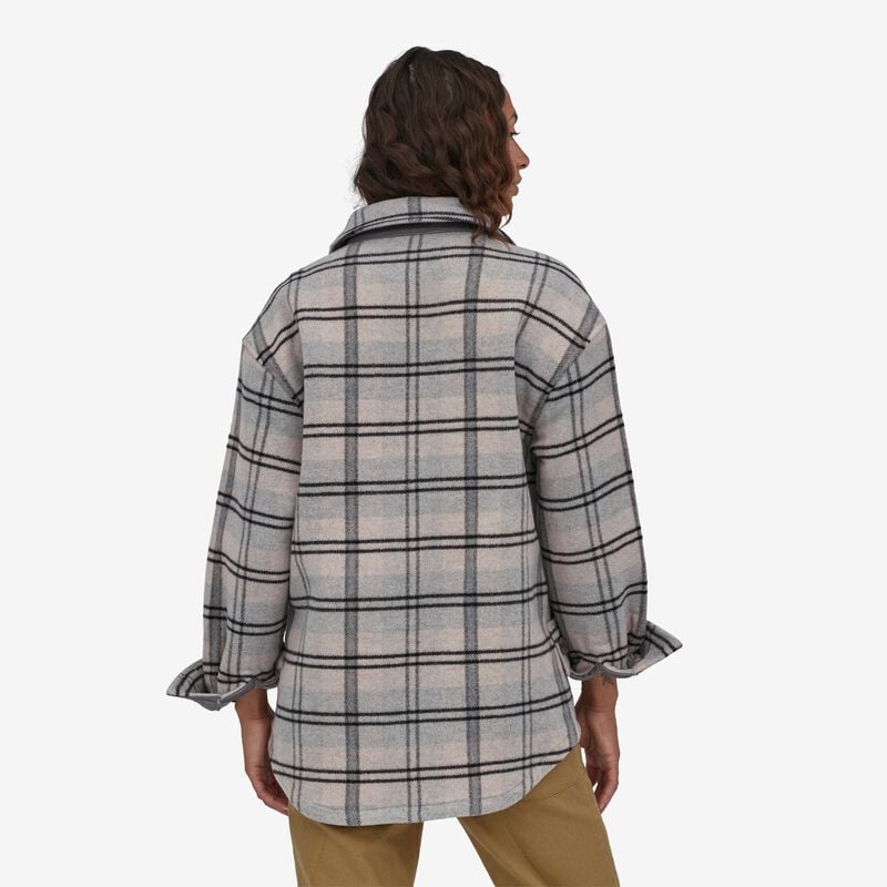 Patagonia Women's Melton Wool Overshirt Jacket - Bristlecone: Wool White