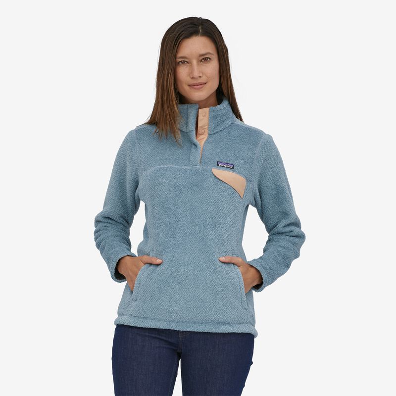 Patagonia Women's Re-Tool Snap-T® Fleece Pullover - Steam Blue - Light Plume Grey X-Dye