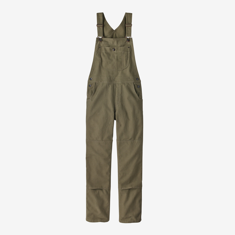 Patagonia Women's All Seasons Hemp Canvas Bib Overalls - Regular - Fatigue Green