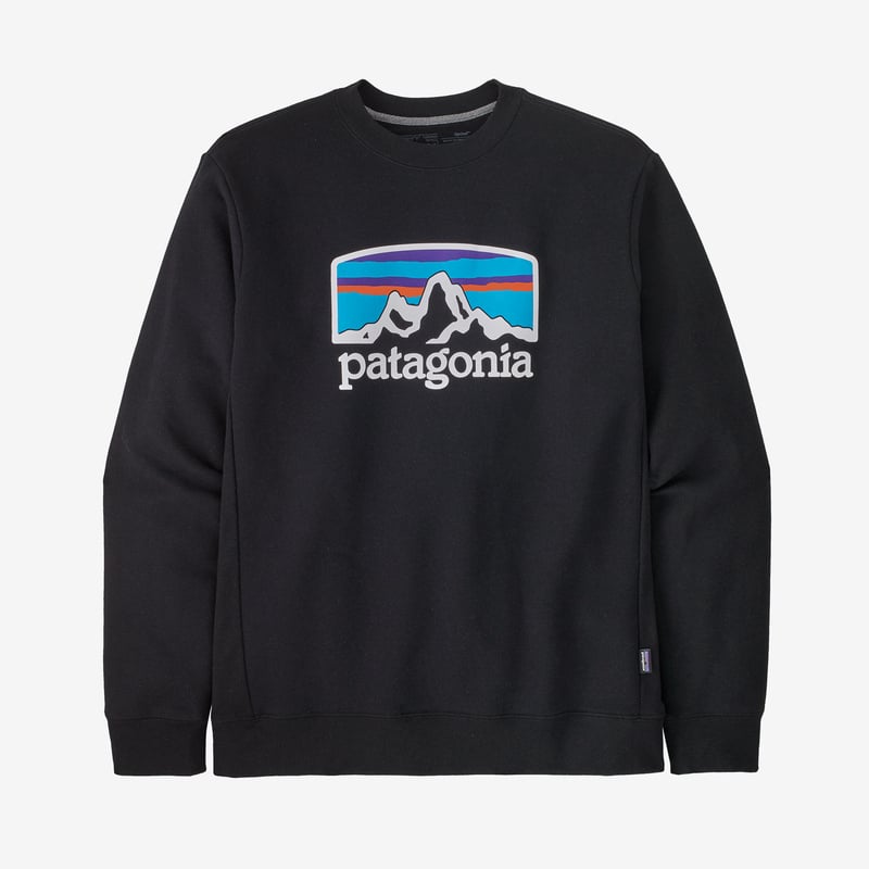Patagonia Fitz Roy Horizons Uprisal Crew Sweatshirt - Black