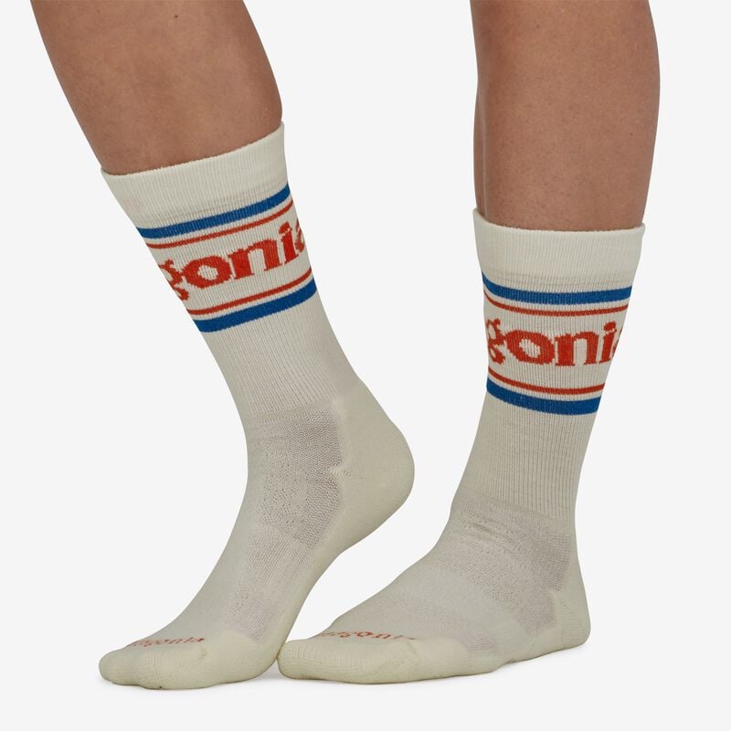 Patagonia Lightweight Merino Performance Crew Socks - Birch White