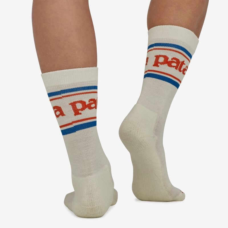 Patagonia Lightweight Merino Performance Crew Socks - Birch White