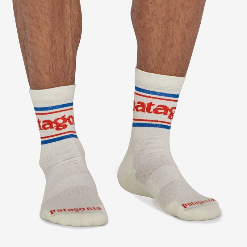 Patagonia Lightweight Merino Performance Crew Socks - Birch White