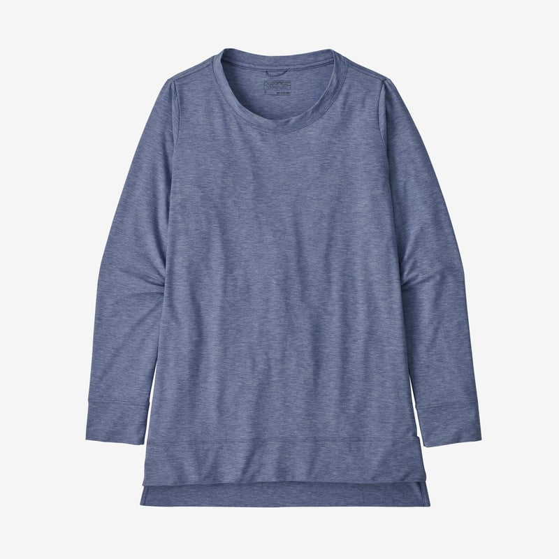 Patagonia Women's Long-Sleeved Glorya Side-Slit Top - Current Blue