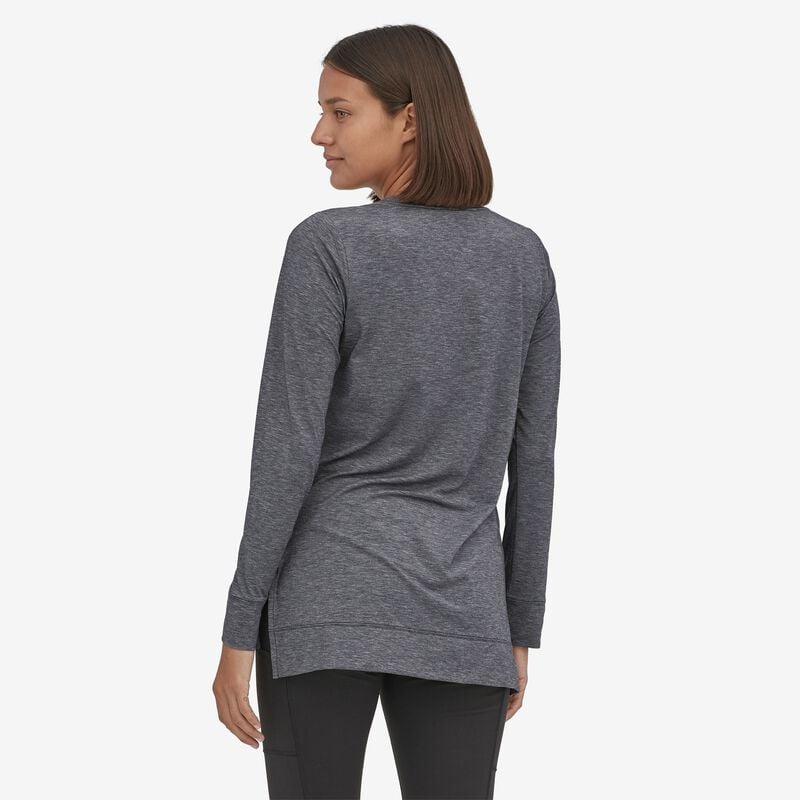 Patagonia Women's Long-Sleeved Glorya Side-Slit Top - Current Blue