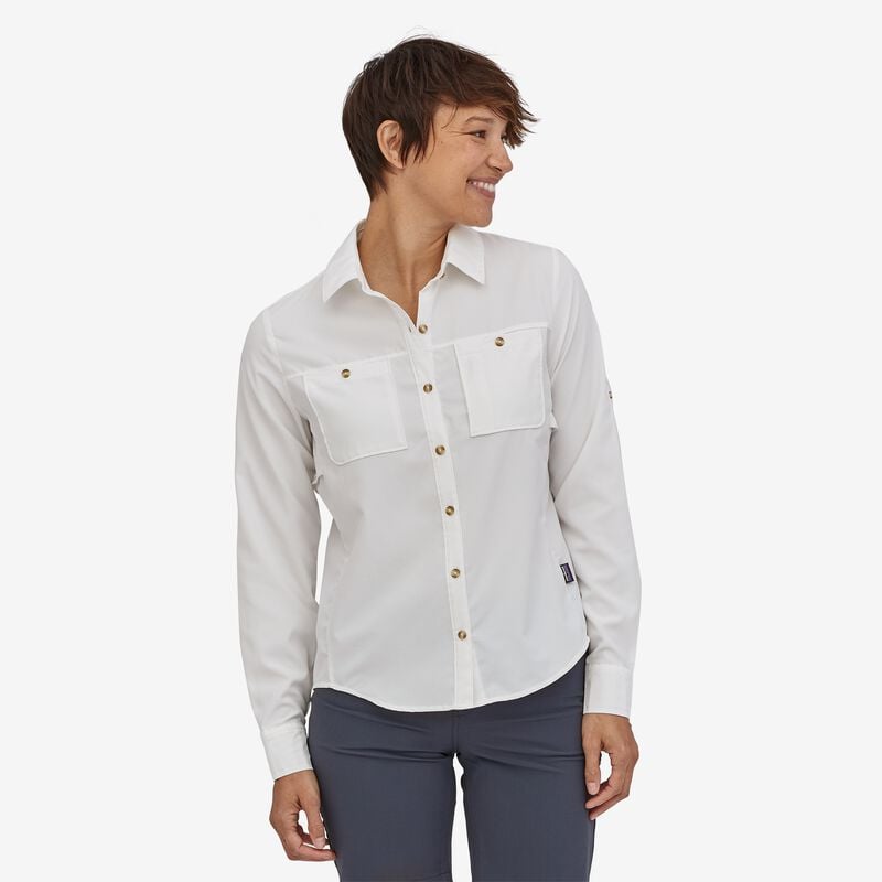 Patagonia Women's Long-Sleeved Self-Guided Hike Shirt - Light Plume Grey