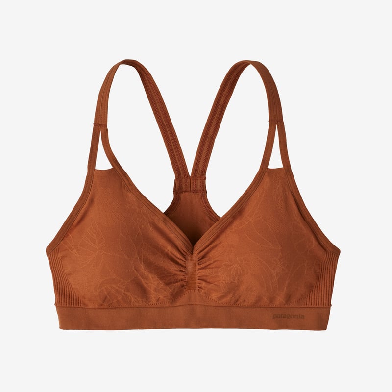Patagonia Women's Barely Bra - Valley Flora Jacquard: Henna Brown