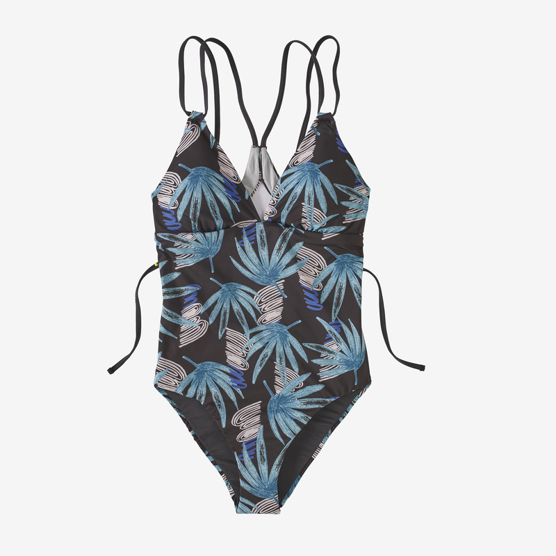 Patagonia Women's Nanogrip Sunset Swell One-Piece Swimsuit - Tropical Ecuador: Ink Black