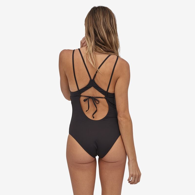 Patagonia Women's Nanogrip Sunset Swell One-Piece Swimsuit - Tropical Ecuador: Ink Black