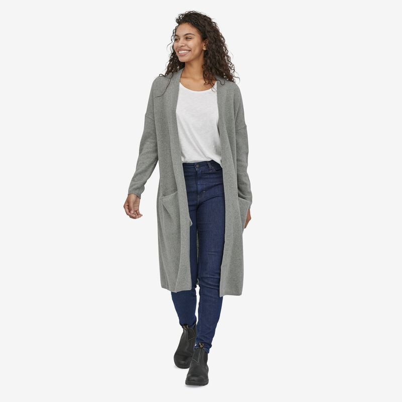 Patagonia Women's Recycled Cashmere Long Cardigan - Salt Grey