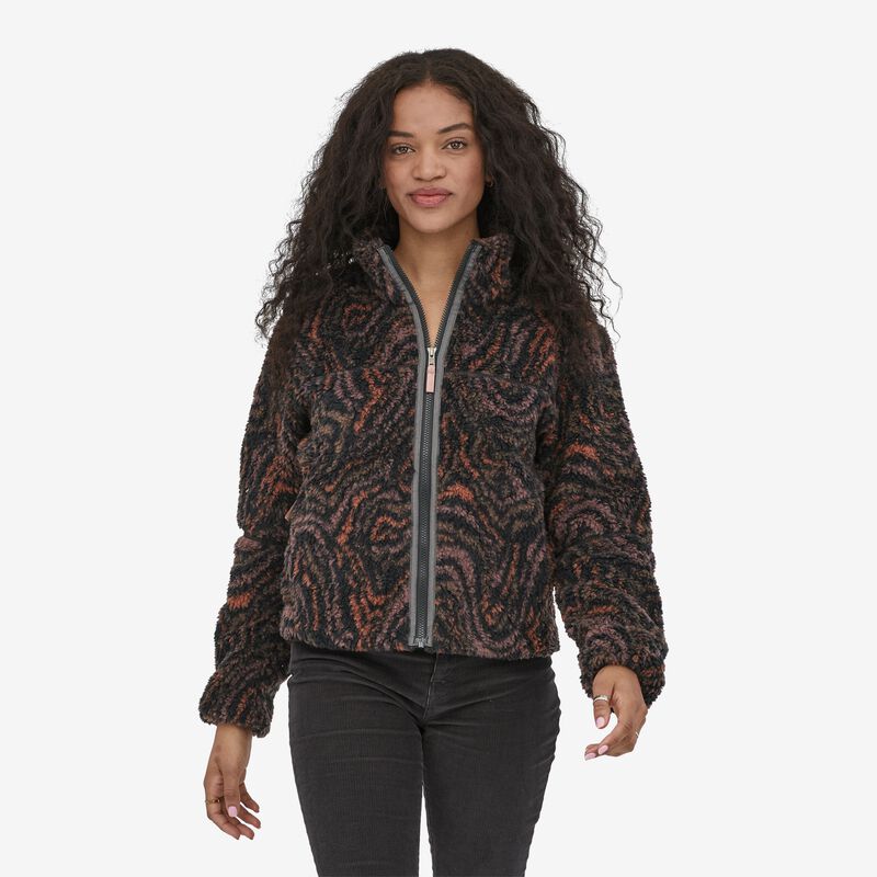 Patagonia Women's Lunar Dusk Fleece Jacket - Oak Waves: Ink Black
