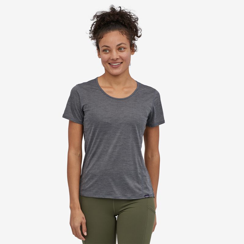 Patagonia Women's Capilene® Cool Lightweight Shirt - Smolder Blue - Light Smolder Blue X-Dye