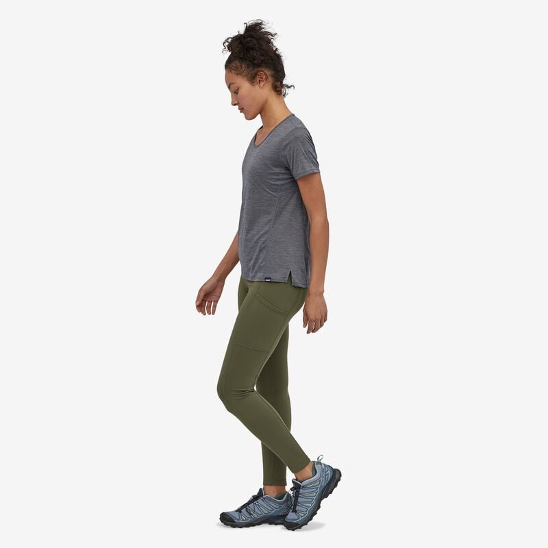 Patagonia Women's Capilene® Cool Lightweight Shirt - Smolder Blue - Light Smolder Blue X-Dye
