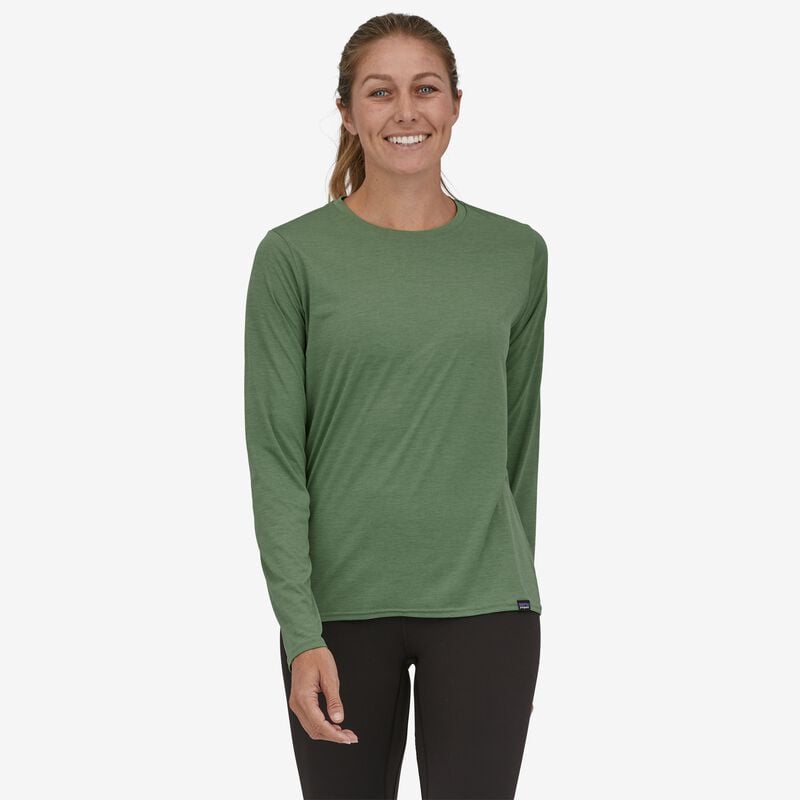 Patagonia Women's Long-Sleeved Capilene® Cool Daily Shirt - Sedge Green - Light Sedge Green X-Dye