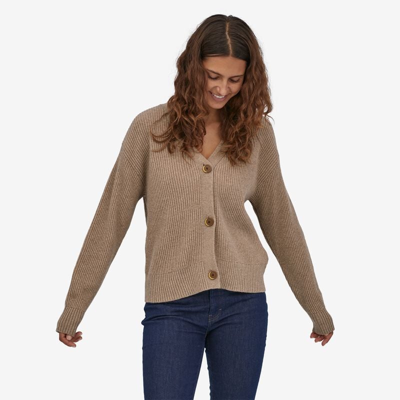 Patagonia Women's Recycled Wool Cardigan - El Cap Khaki