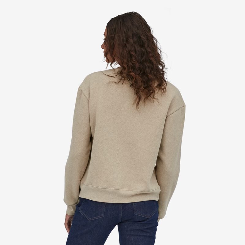 Patagonia Women's Ridge Rise Stripe Uprisal Crew Sweatshirt - Oar Tan