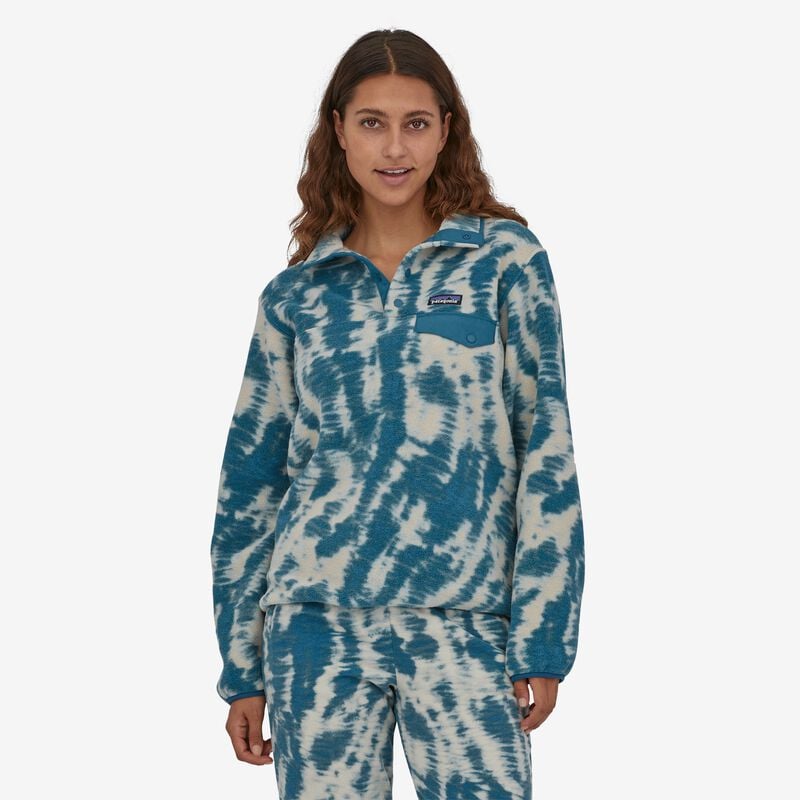 Patagonia Women's Lightweight Synchilla® Snap-T® Fleece Pullover - Mighty Mycelium: Wavy Blue
