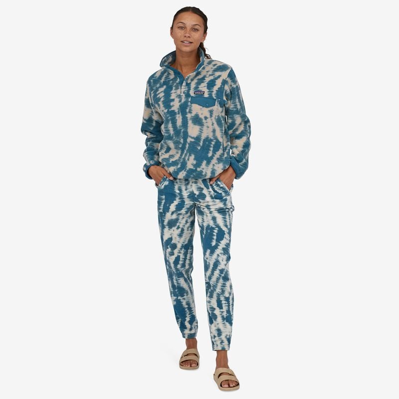Patagonia Women's Lightweight Synchilla® Snap-T® Fleece Pullover - Mighty Mycelium: Wavy Blue