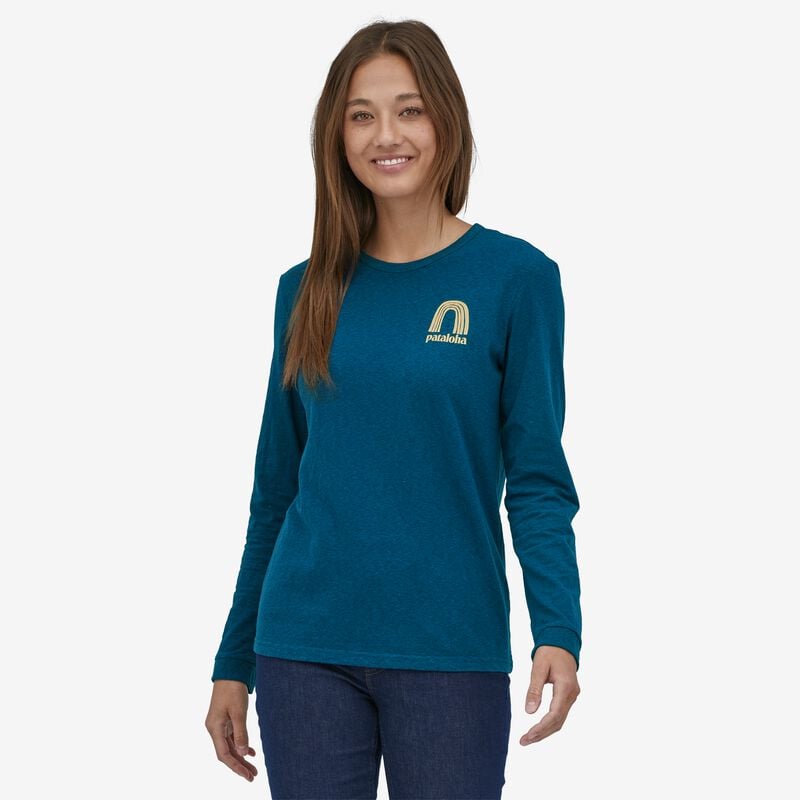Patagonia Women's Long-Sleeved Patalokahi Bow Responsibili-Tee® - Aloha: Wavy Blue