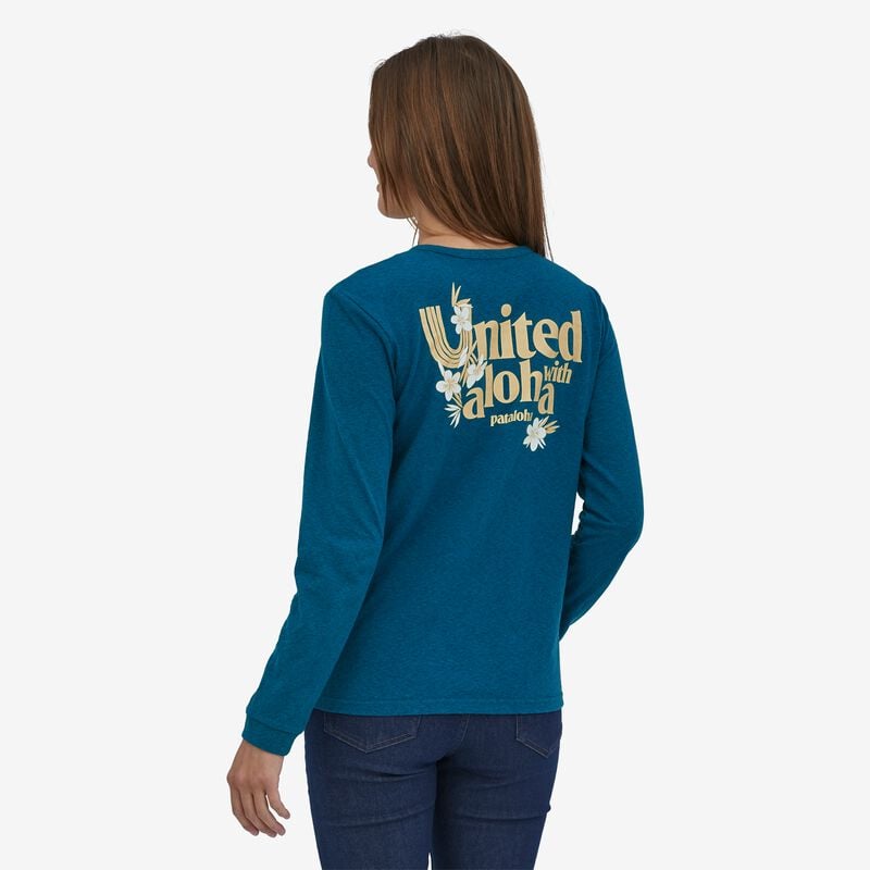 Patagonia Women's Long-Sleeved Patalokahi Bow Responsibili-Tee® - Aloha: Wavy Blue