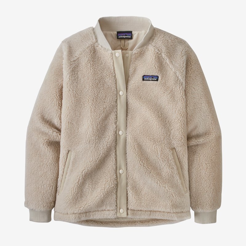 Patagonia Women's Woolyester Pile Fleece Bomber Jacket - Natural
