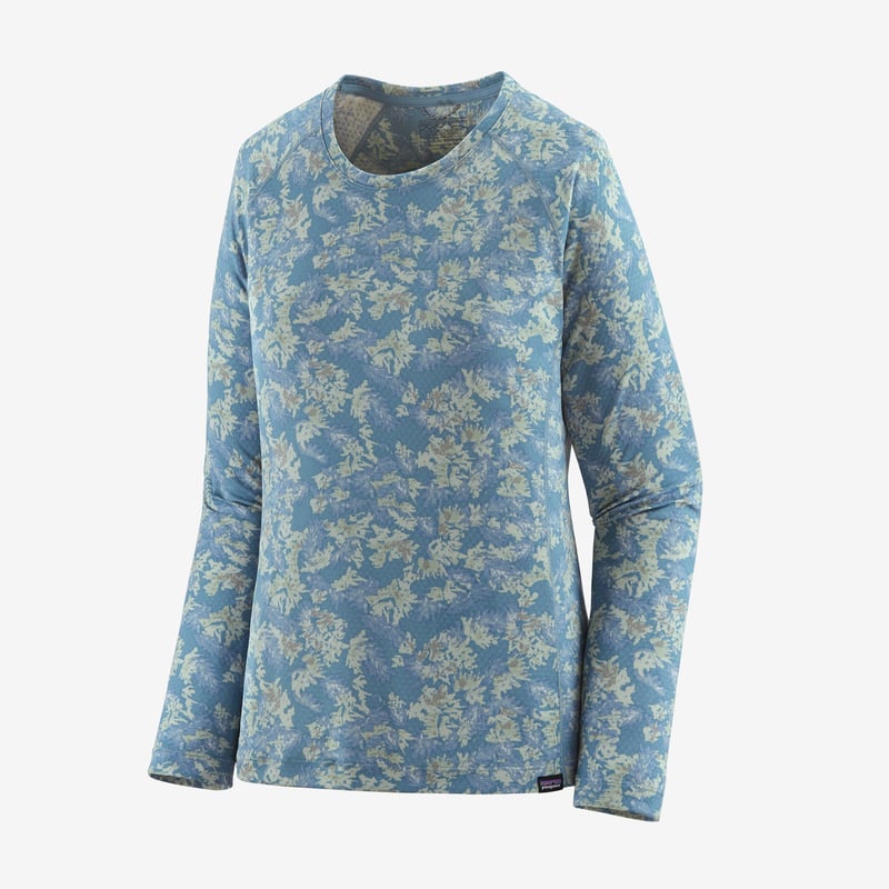 Patagonia Women's Capilene® Midweight Crew - Snow Pine: Light Plume Grey