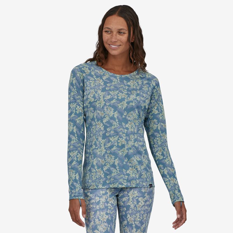 Patagonia Women's Capilene® Midweight Crew - Snow Pine: Light Plume Grey