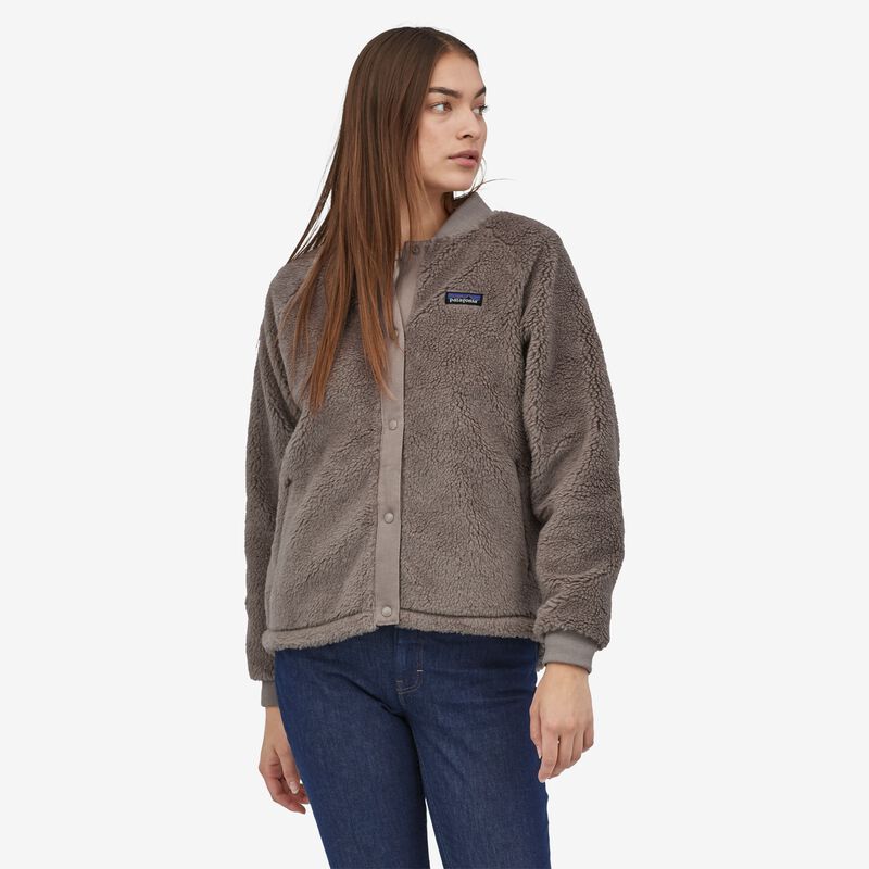 Patagonia Women's Woolyester Pile Fleece Bomber Jacket - Furry Taupe