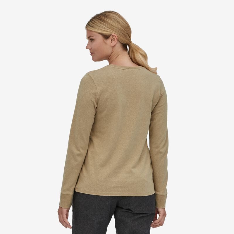 Patagonia Women's Long-Sleeved Work Pocket T-Shirt - Hemp Leaf: El Cap Khaki