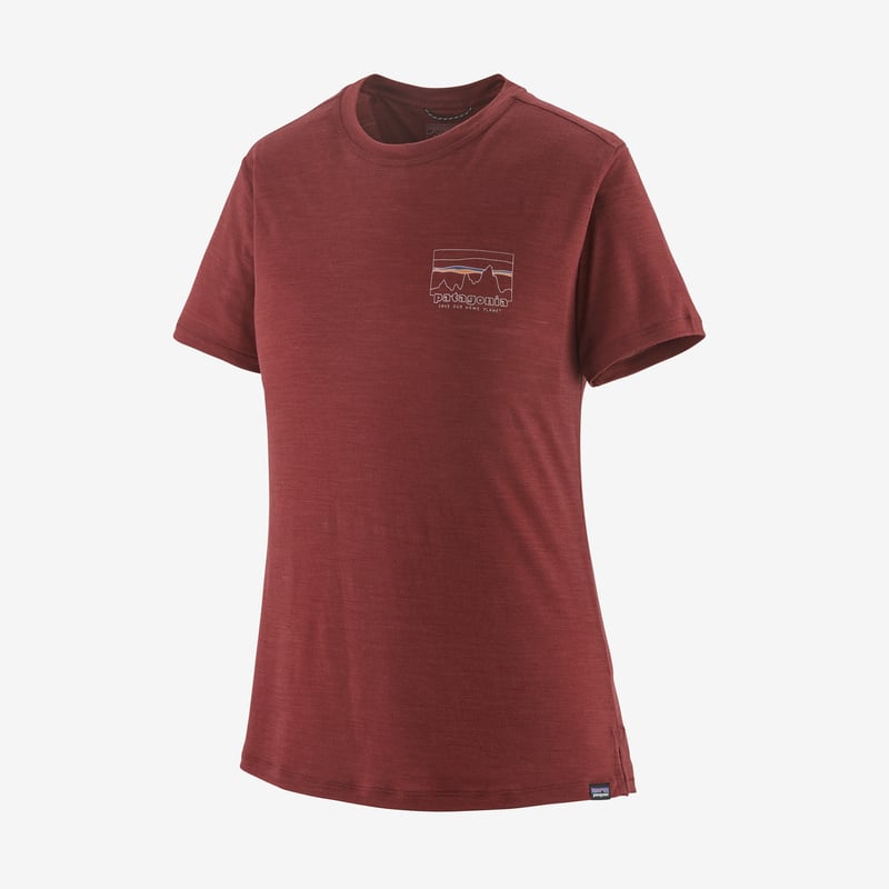 Patagonia Women's Capilene® Cool Merino Graphic Shirt - 73 Skyline: Sequoia Red