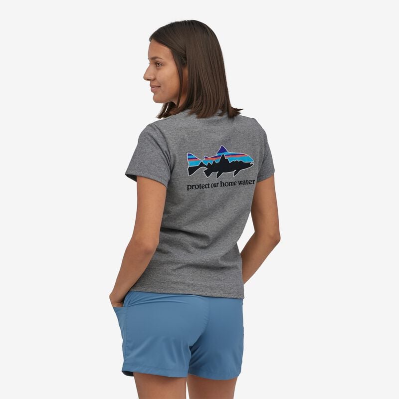 Patagonia Women's Home Water Trout Pocket Responsibili-Tee® - Gravel Heather
