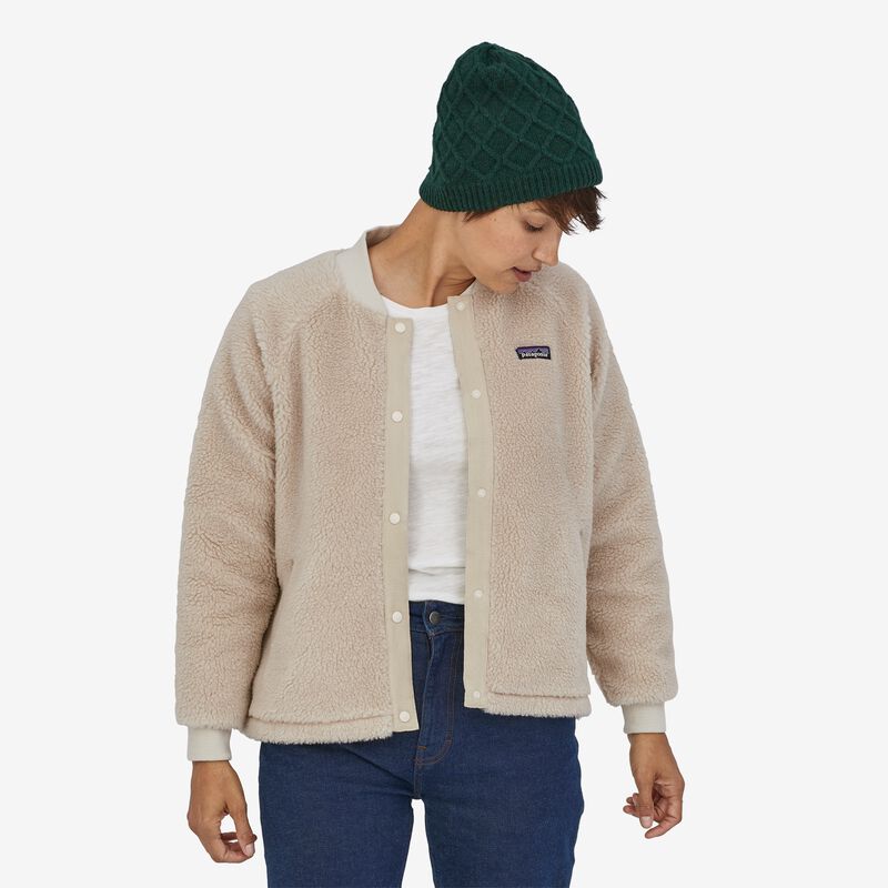 Patagonia Women's Woolyester Pile Fleece Bomber Jacket - Noble Grey