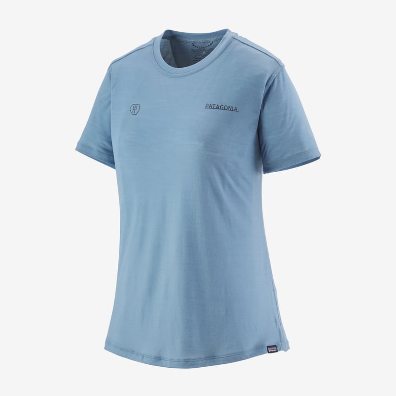 Patagonia Women's Capilene® Cool Merino Graphic Shirt - Forge Mark Icons: Light Plume Grey