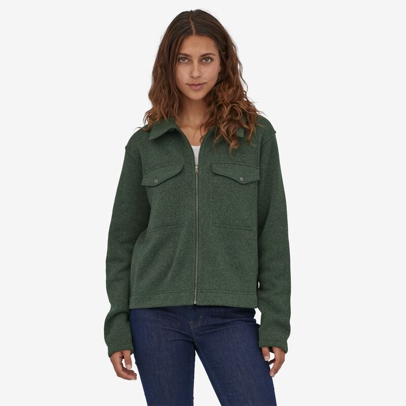 Patagonia Women's Better Sweater® Zippered Fleece Chore Jacket - Pinyon Green