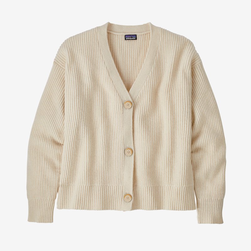 Patagonia Women's Recycled Wool Cardigan - Dyno White