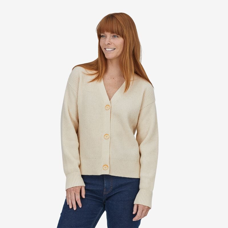 Patagonia Women's Recycled Wool Cardigan - Dyno White