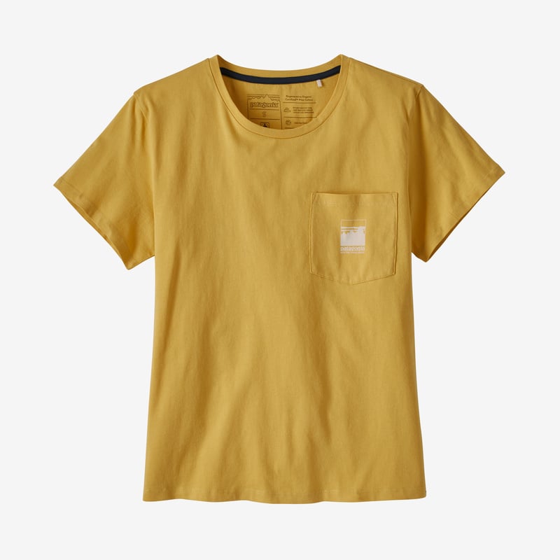 Patagonia Women's Alpine Icon Regenerative Organic Certified™ Cotton Pocket T-Shirt - Surfboard Yellow