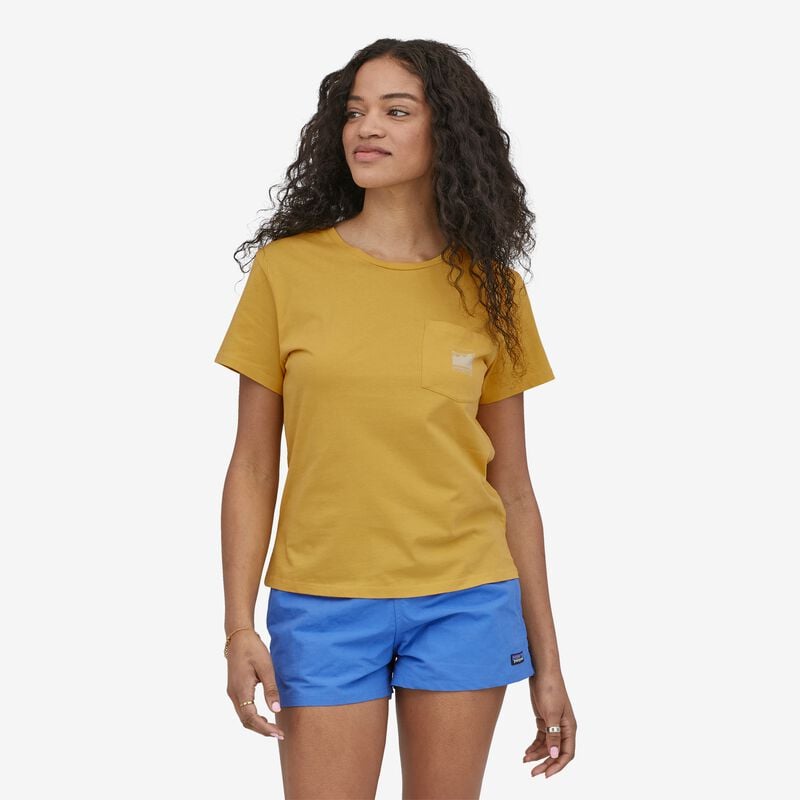 Patagonia Women's Alpine Icon Regenerative Organic Certified™ Cotton Pocket T-Shirt - Surfboard Yellow